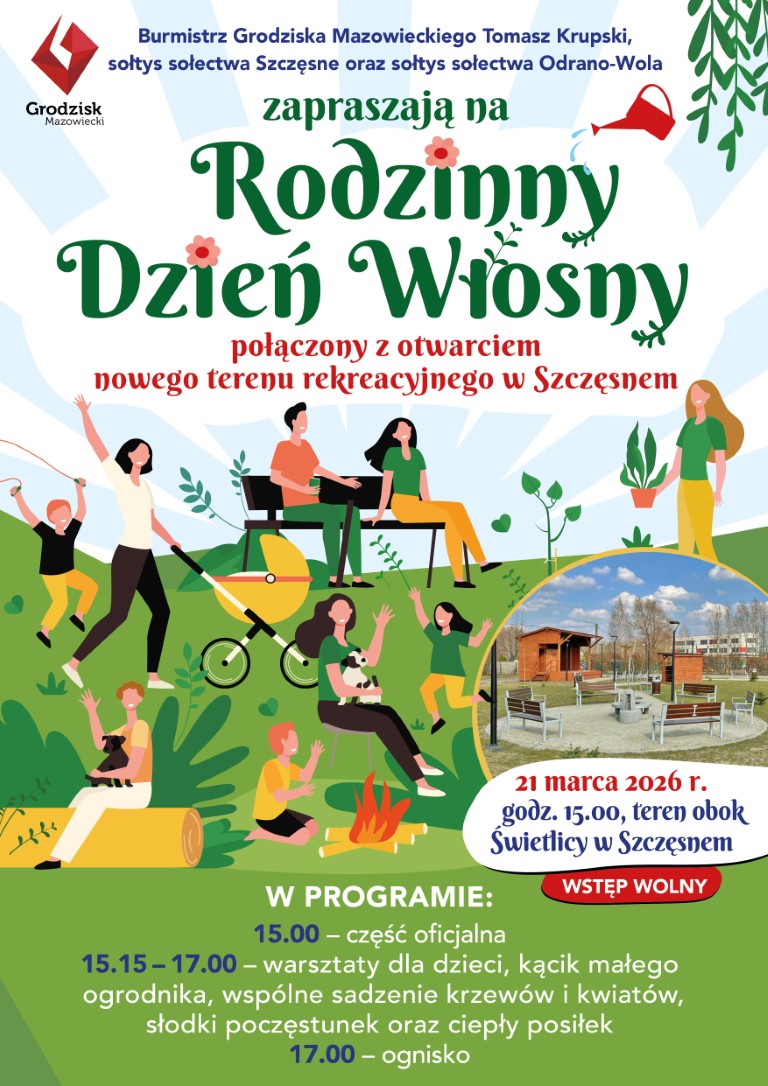 Dzień wiosny plakat wydarzenia.